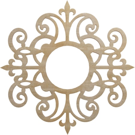 Ekena Millwork Dijon Wood Fretwork Pierced Ceiling Medallion, Hickory, 24"OD x 7 3/4"ID x 3/8"T CMWP24X24X0375DIHI